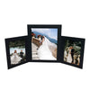 5x7/8x10/5x7 black Tri-Pod Folio frame with black trim